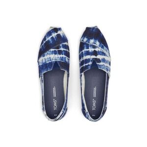 Toms Women's Alpargata Batik Dye Blue Canvas Sneakers Size 11